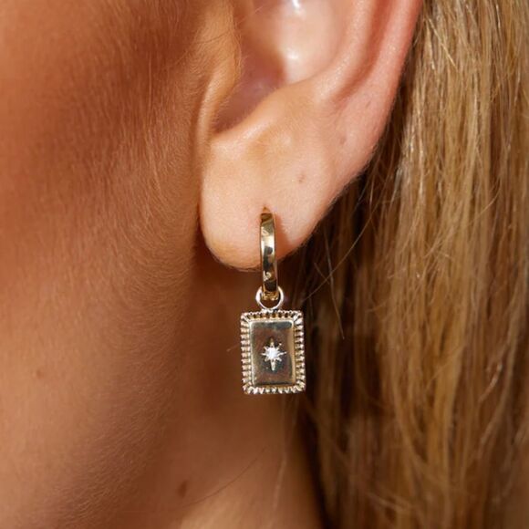 NEW Hello Molly Gold Tone Earrings - Picture 1 of 6